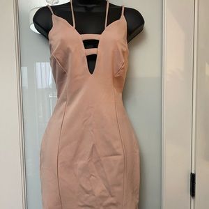 Fashion Nova blush colored strappy dress. Medium.